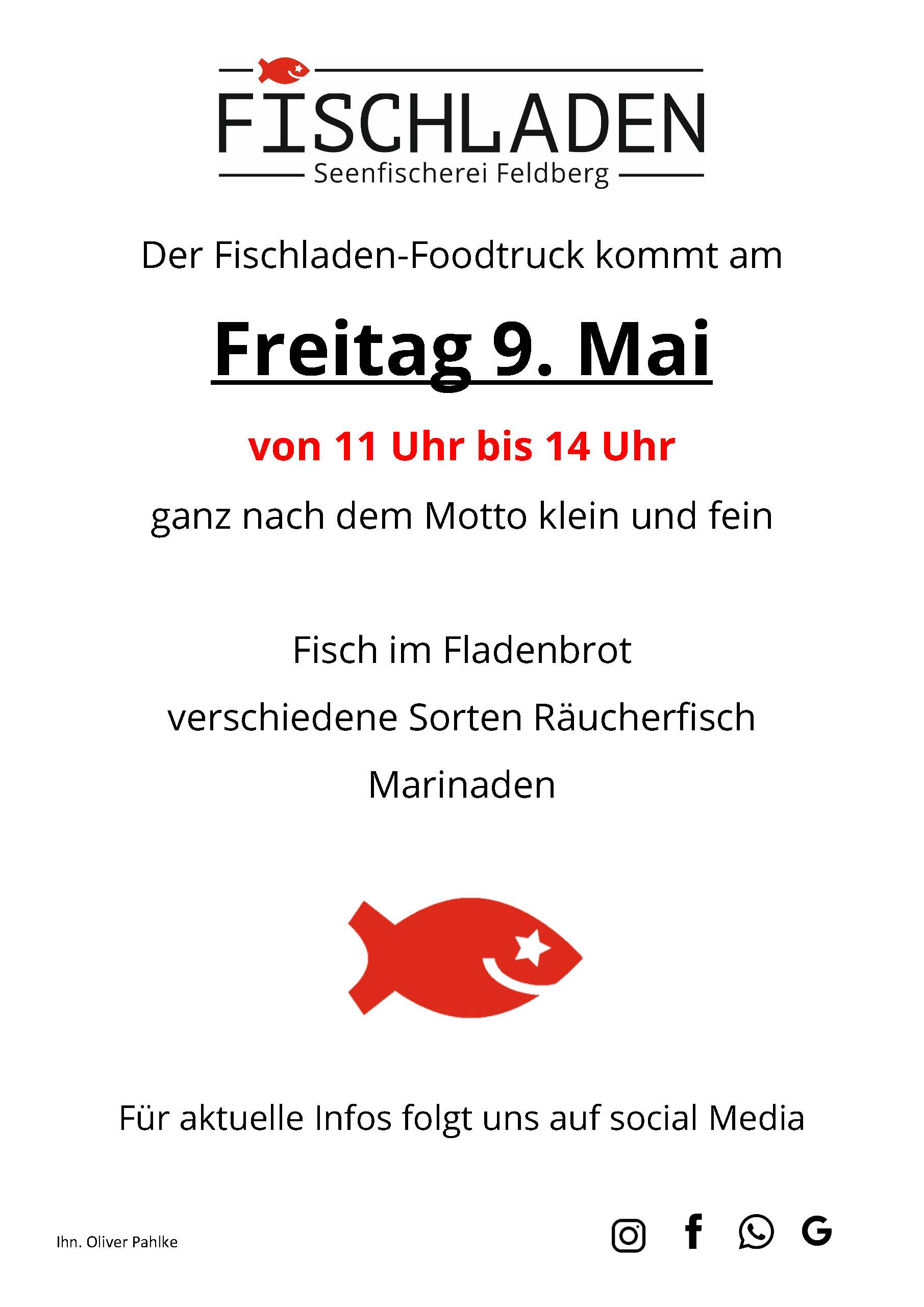 Fischladen Foodtruck 9.Mai